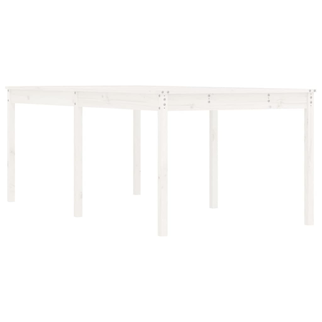 Vrtni stol bijeli 203,5x100x76 cm od masivne borovine