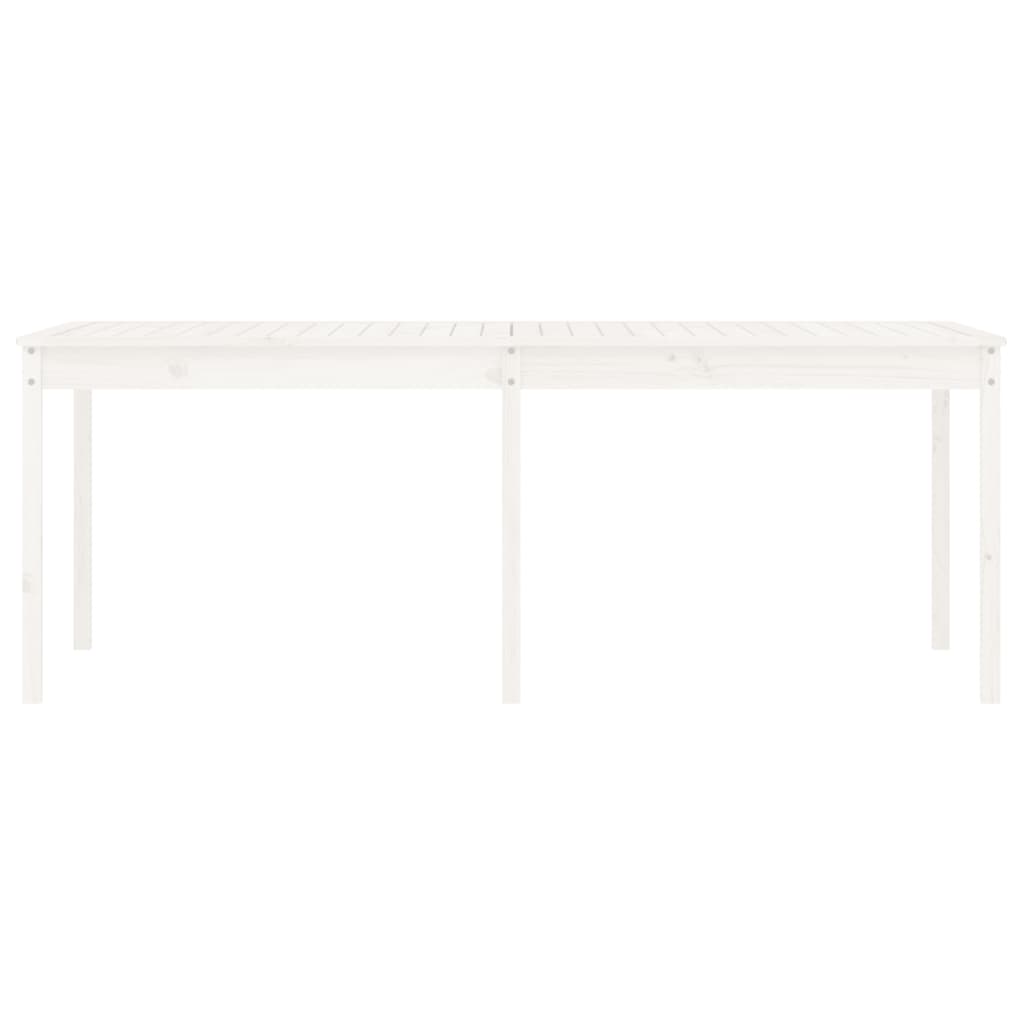 Vrtni stol bijeli 203,5x100x76 cm od masivne borovine