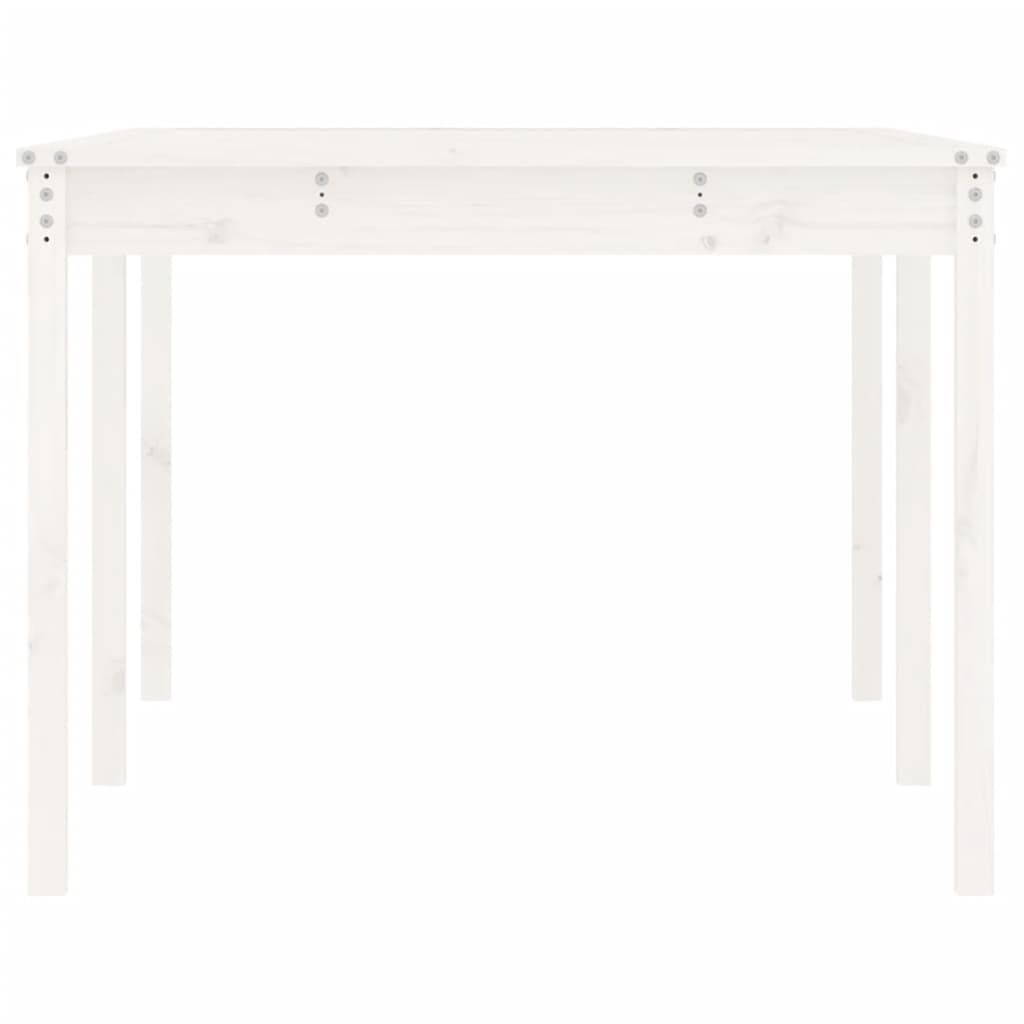 Vrtni stol bijeli 203,5x100x76 cm od masivne borovine