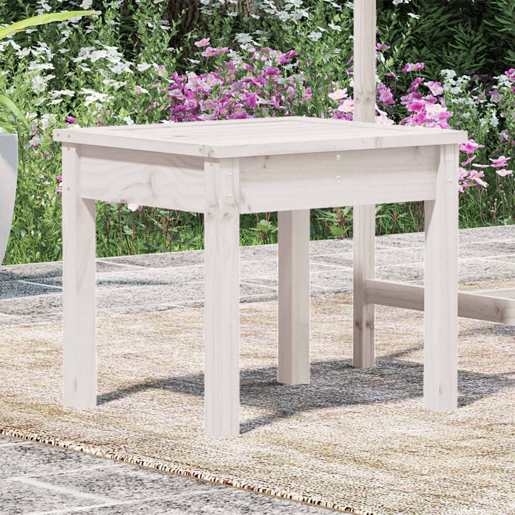 Vrtna klupa bijela 50x44x45 cm od masivne borovine