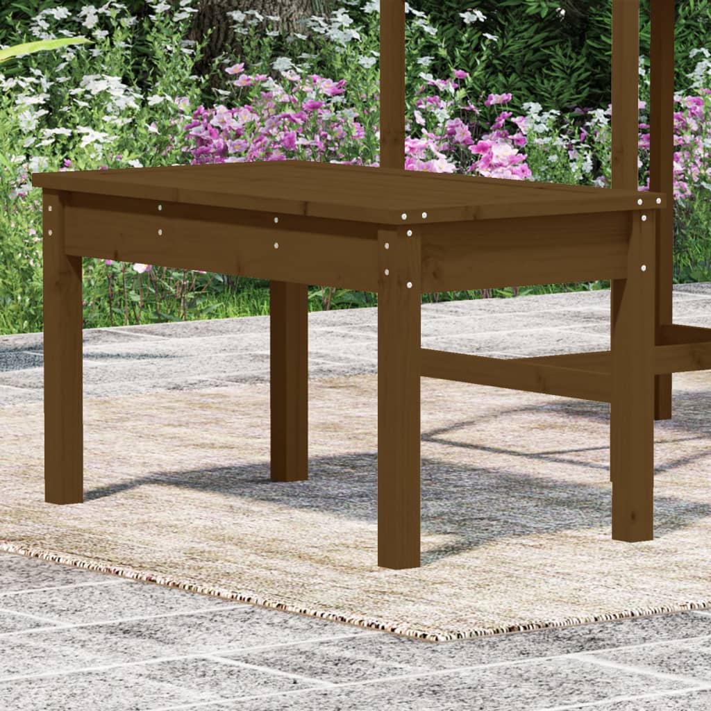 Vrtna klupa boja meda 80x44x45 cm od masivne borovine