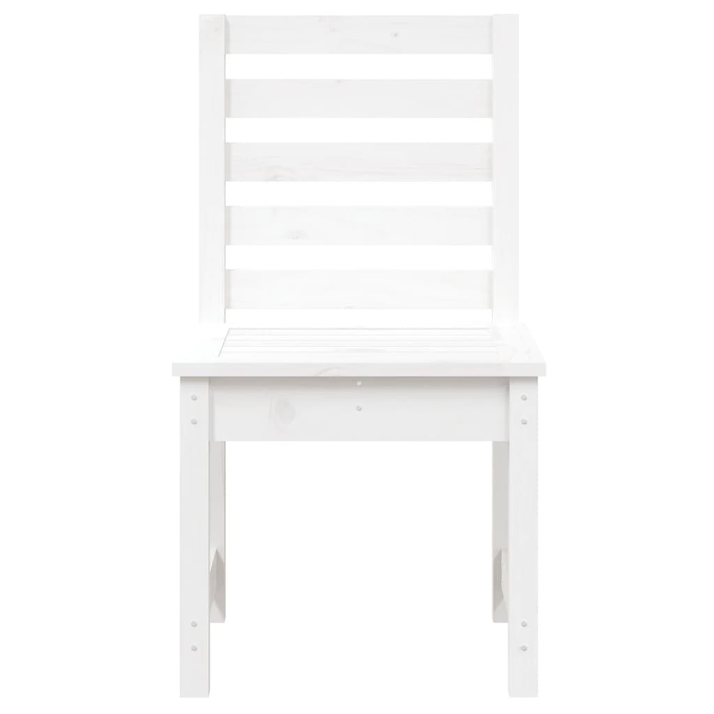 Vrtne stolice 2 kom bijele 50x48x91,5 cm masivna borovina
