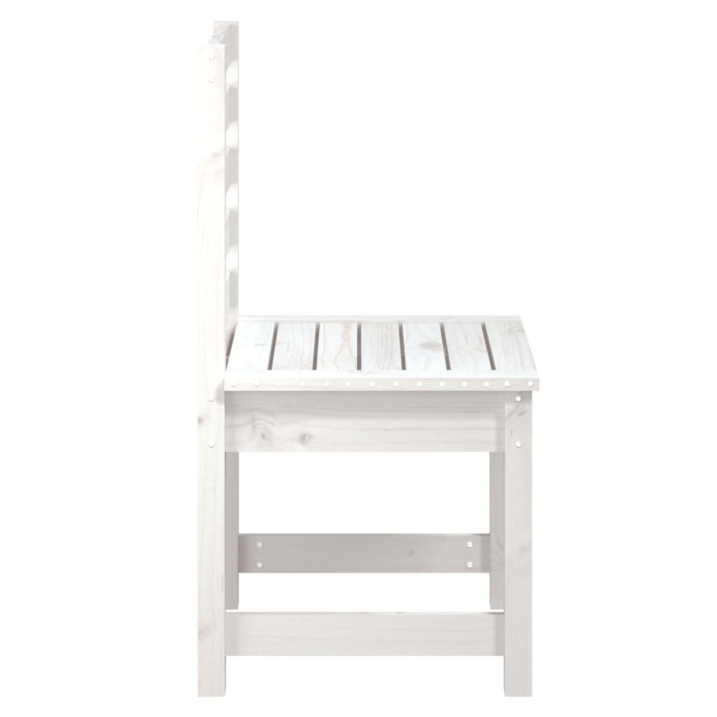 Vrtne stolice 2 kom bijele 50x48x91,5 cm masivna borovina