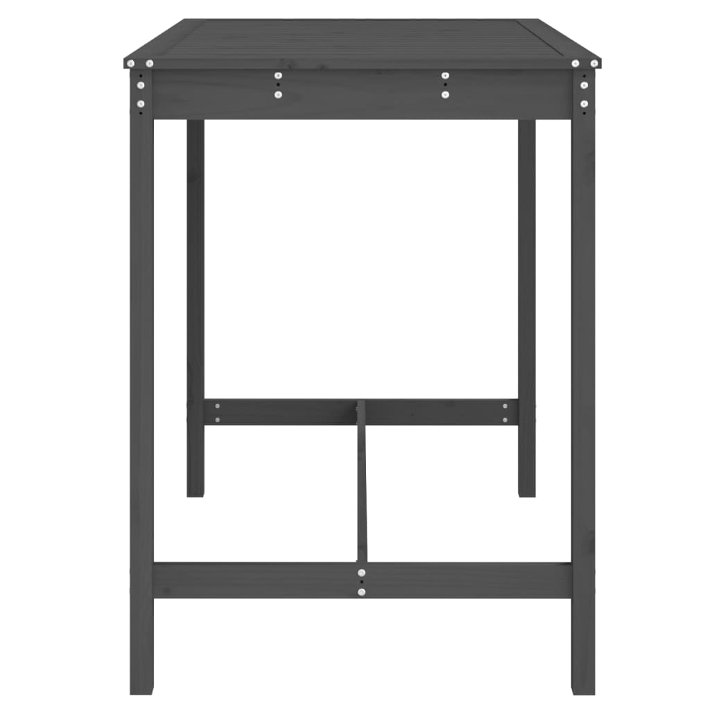 Vrtni stol sivi 121x82,5x110 cm od masivne borovine