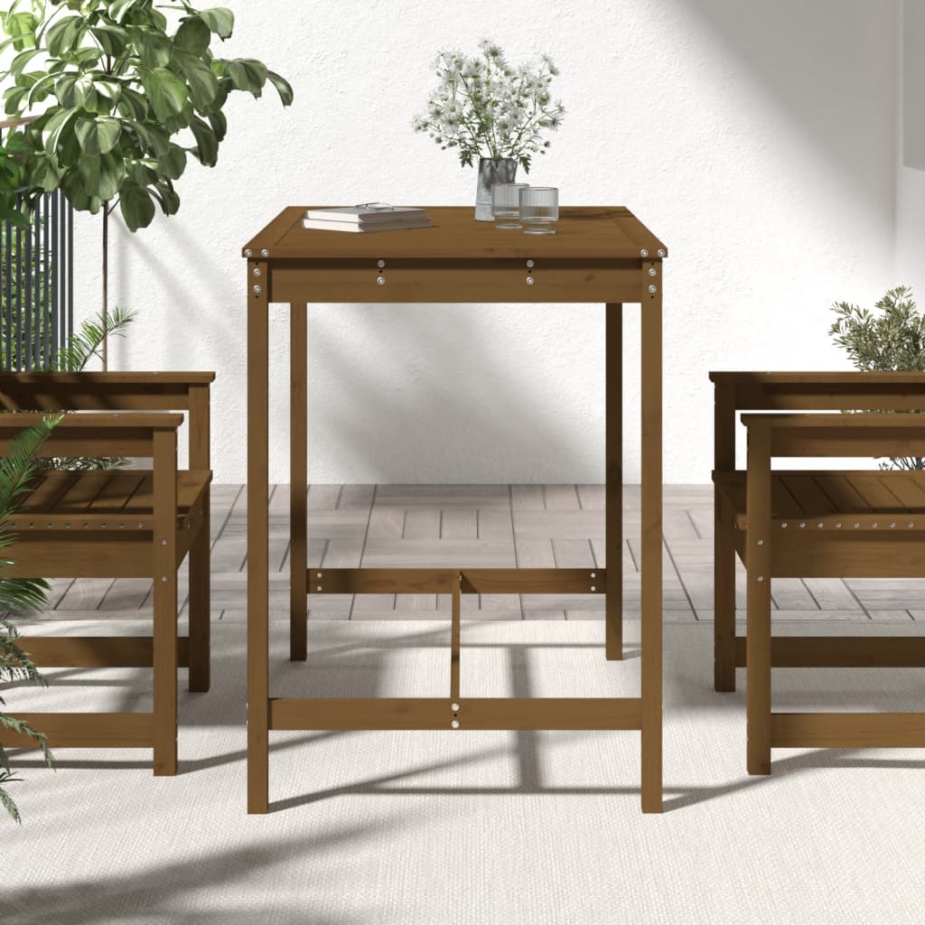 Vrtni stol boja meda 121x82,5x110 cm od masivne borovine