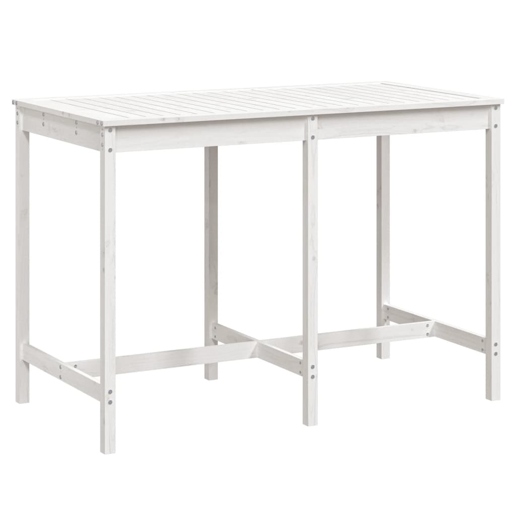 Vrtni stol bijeli 159,5 x 82,5 x 110 cm od masivne borovine