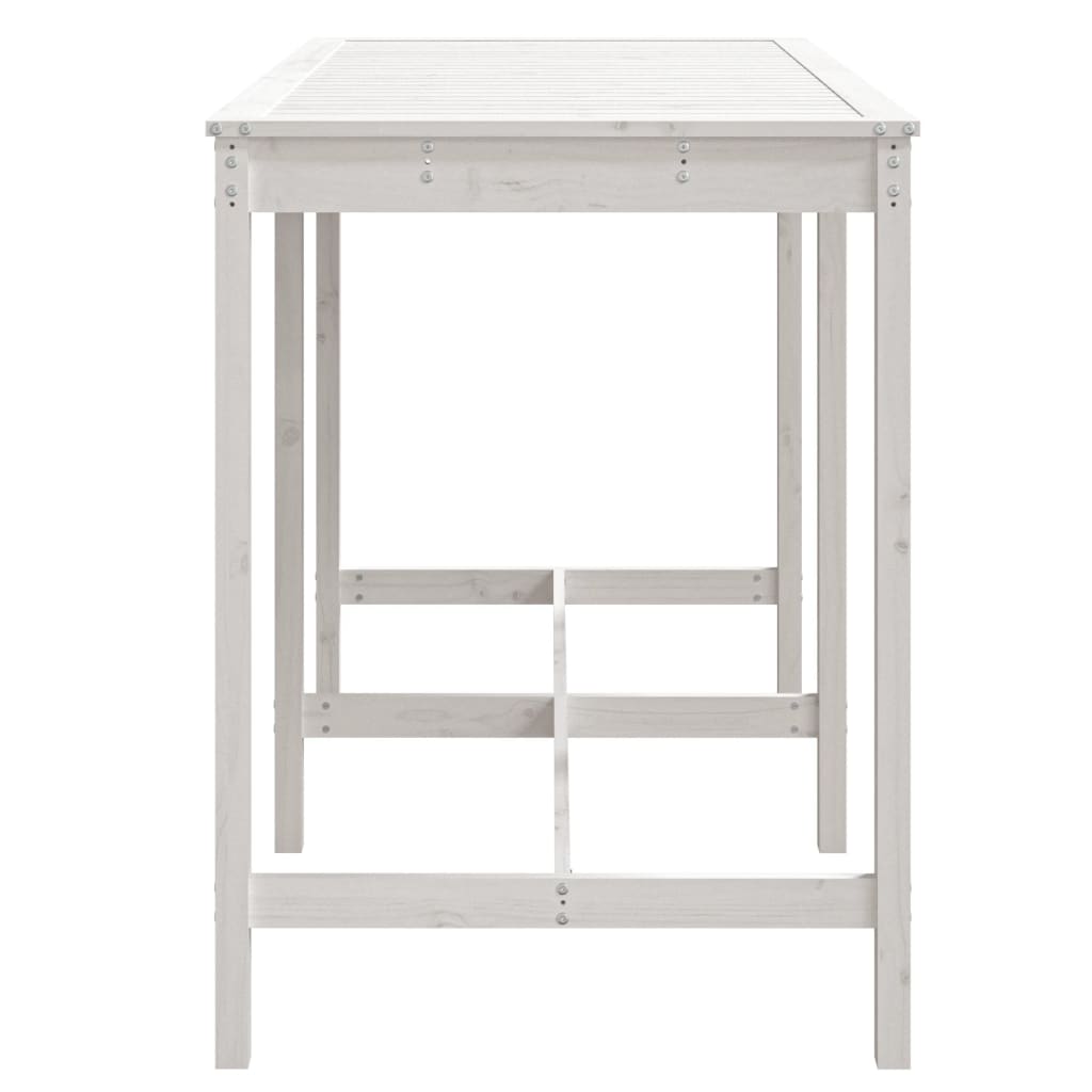 Vrtni stol bijeli 159,5 x 82,5 x 110 cm od masivne borovine