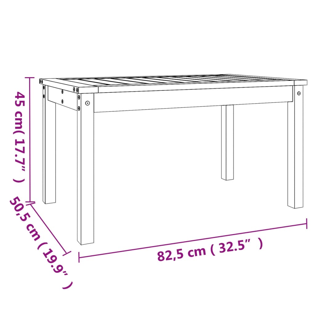 Vrtni stol 82,5 x 50,5 x 45 cm od masivne duglazije