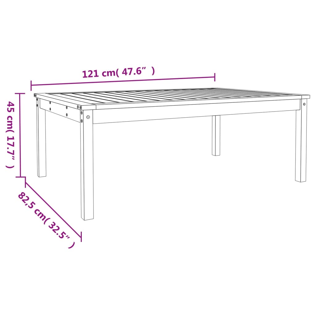 Vrtni stol 121 x 82,5 x 45 cm od masivnog drva duglazije