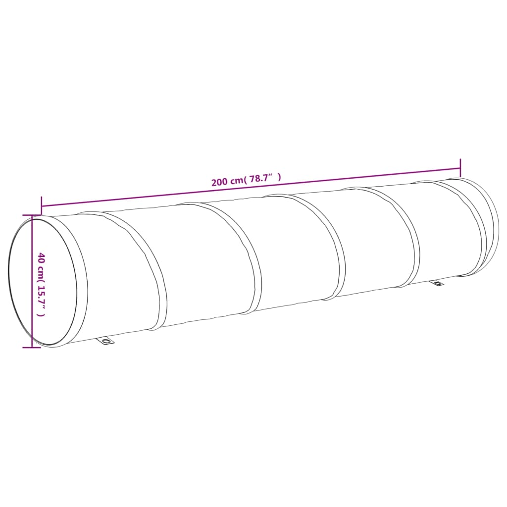 Tunel za pse plavi Ø 40 x 200 cm poliesterski