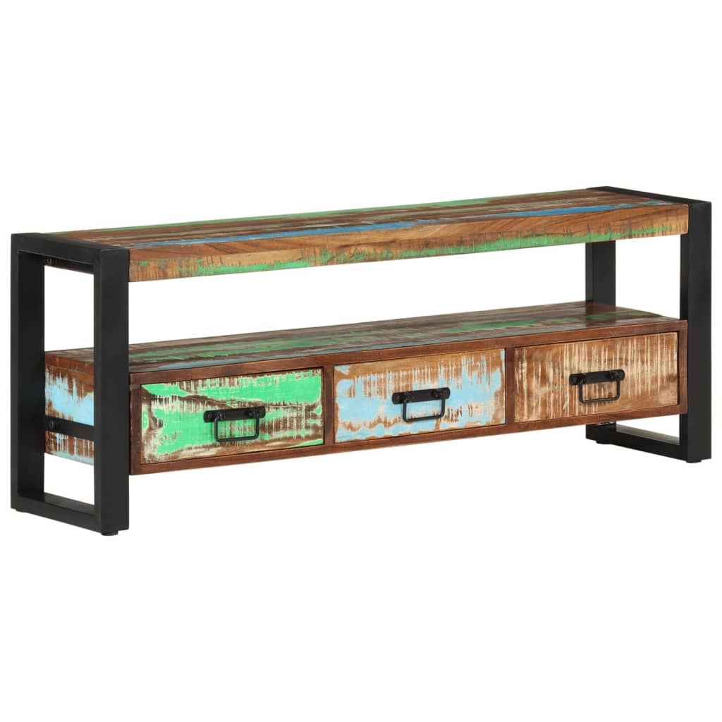 TV ormarić 120 x 30 x 45 cm od masivnog obnovljenog drva
