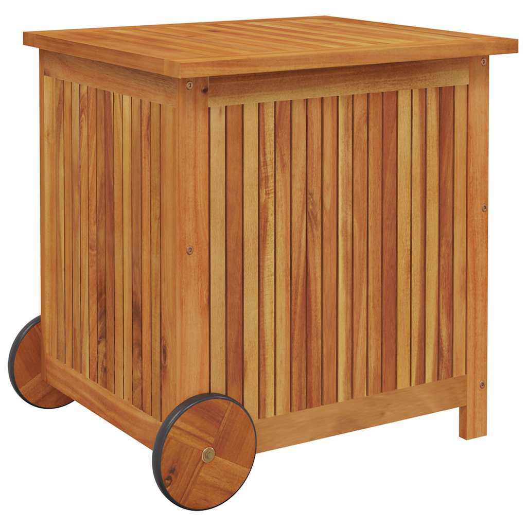 Vrtna kutija za pohranu s kotačima 60x50x58 cm od drva bagrema