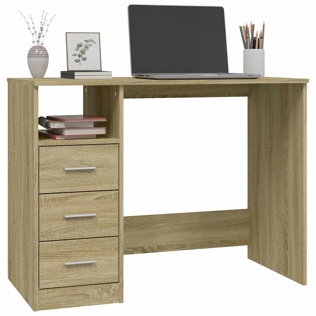 Radni stol boja sonome hrasta 102x50x76 cm konstruirano drvo