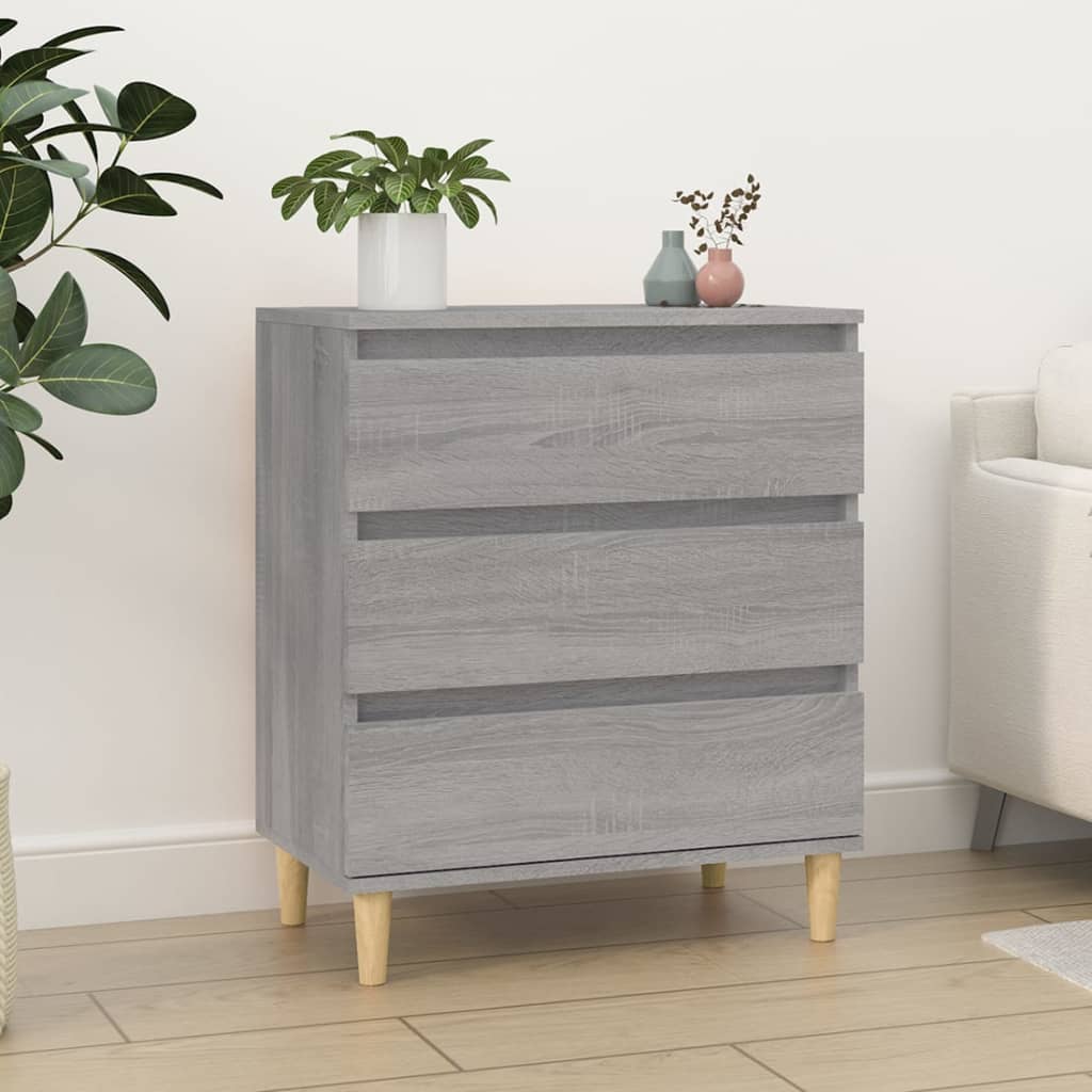 Komoda sivog hrasta sonome 60x35x70 cm od konstruiranog drva