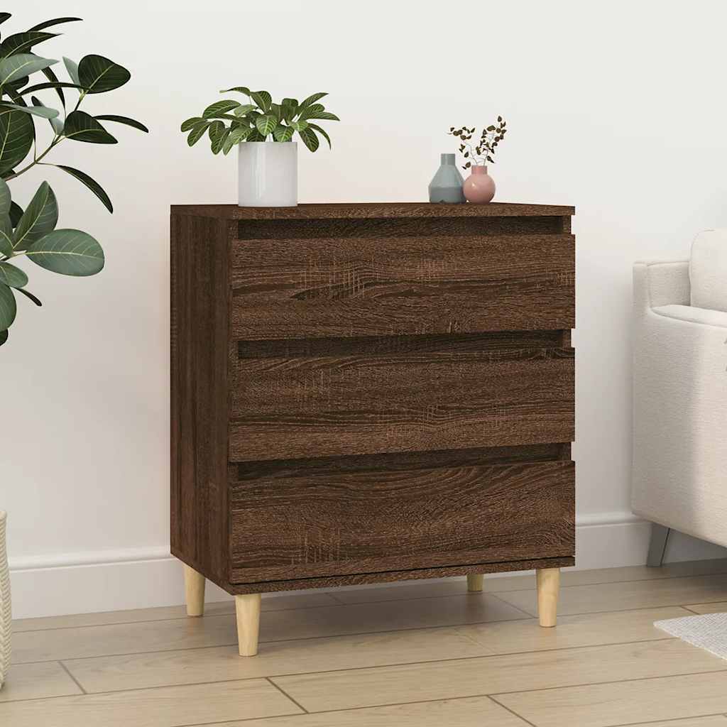 Komoda boja smeđeg hrasta 60 x 35 x 70 cm konstruirano drvo