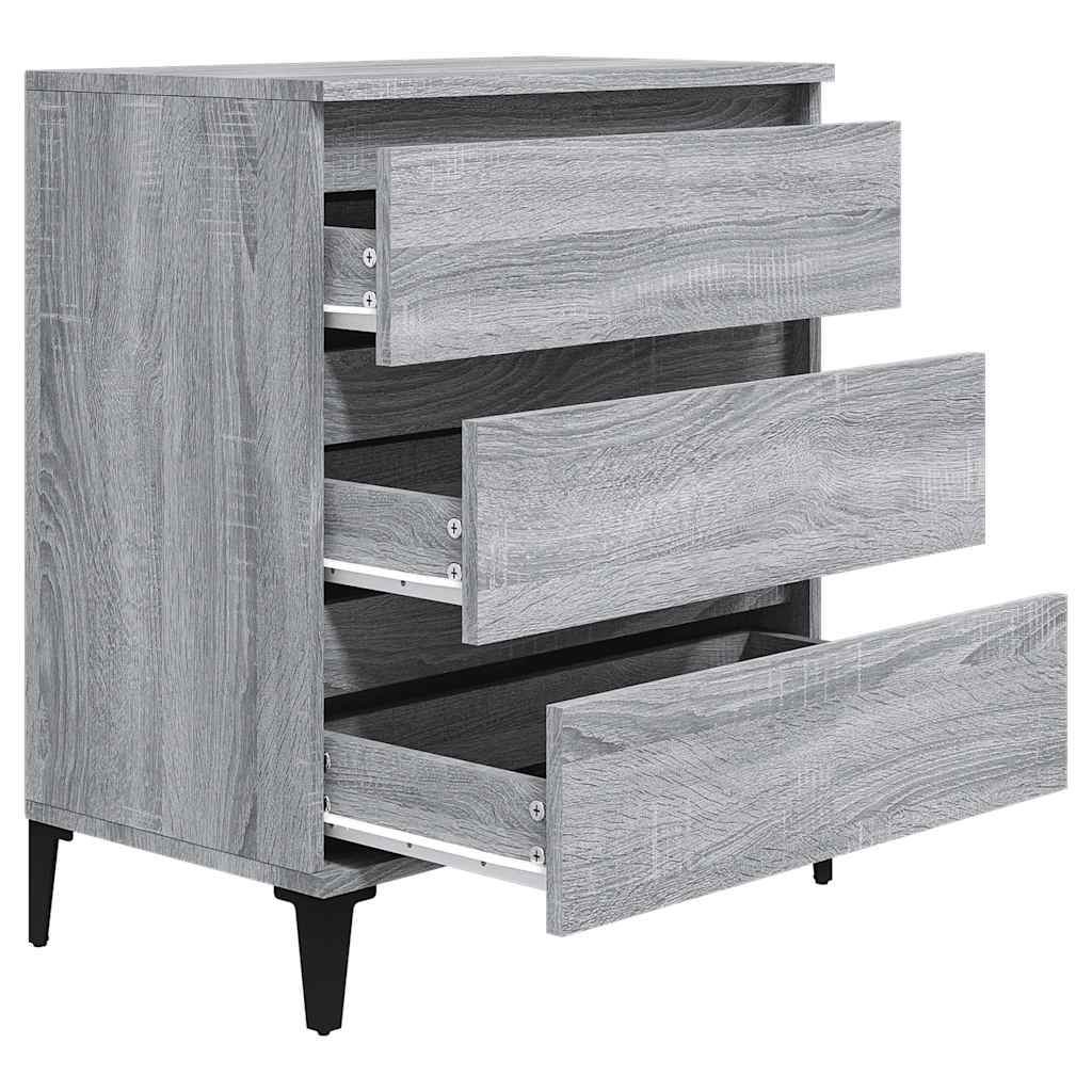Komoda sivog hrasta sonome 60x35x70 cm od konstruiranog drva