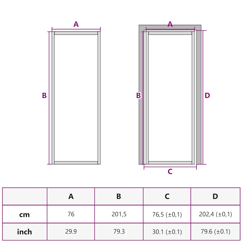 Sobna vrata bijela 76x201,5 cm kaljeno staklo i aluminij tanka