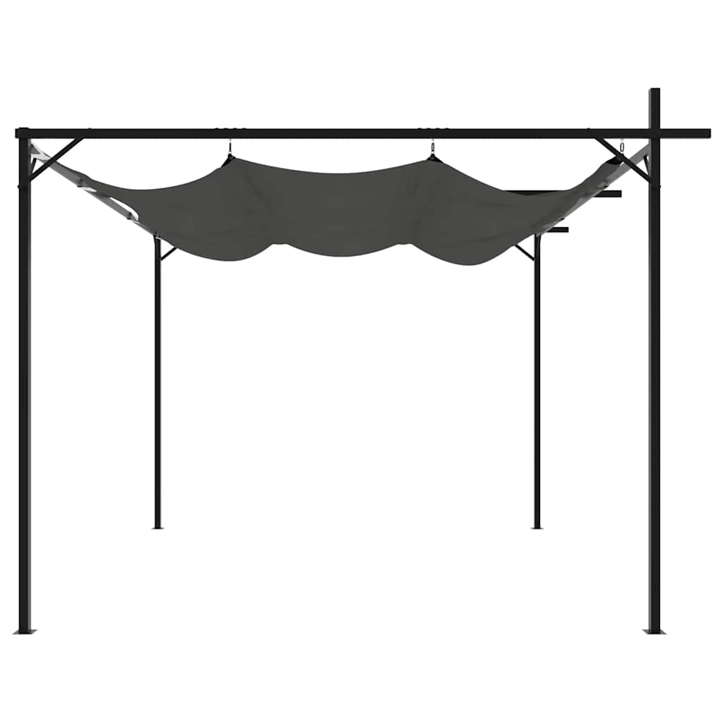 Pergola s pomičnim krovom antracit 295 x 292 x 230 cm