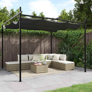Pergola s pomičnim krovom antracit 295 x 292 x 230 cm