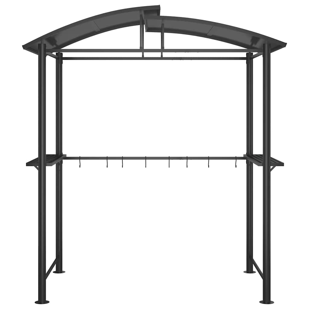 Sjenica za roštilj s policama antracit 210x114x230 cm čelična