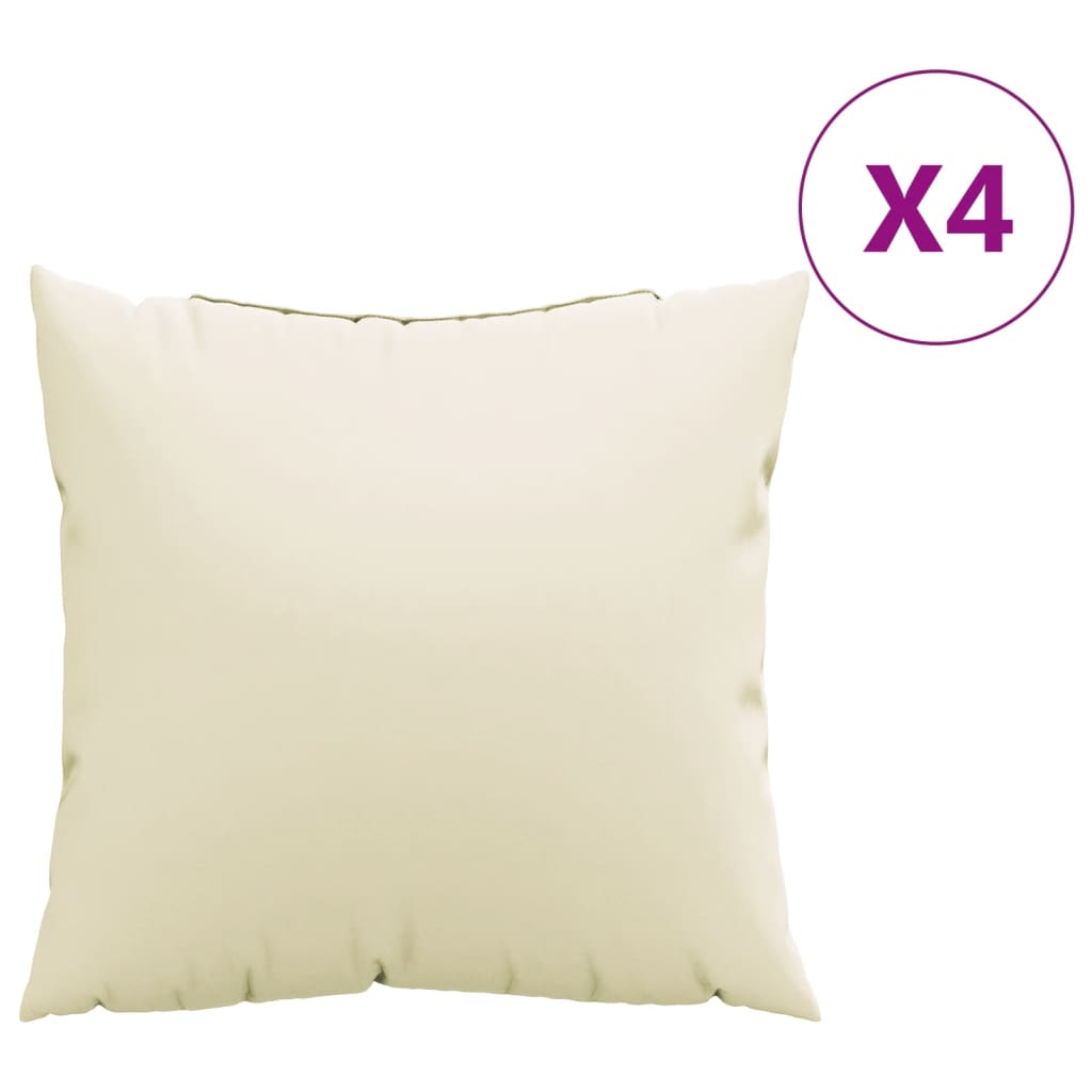Jastuci za sofu 4 kom krem 60 x 60 cm od tkanine