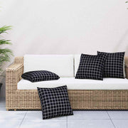 Jastučići za raspršenje Kockasto 4 pcs Crna Karirana 60 x 60 cm