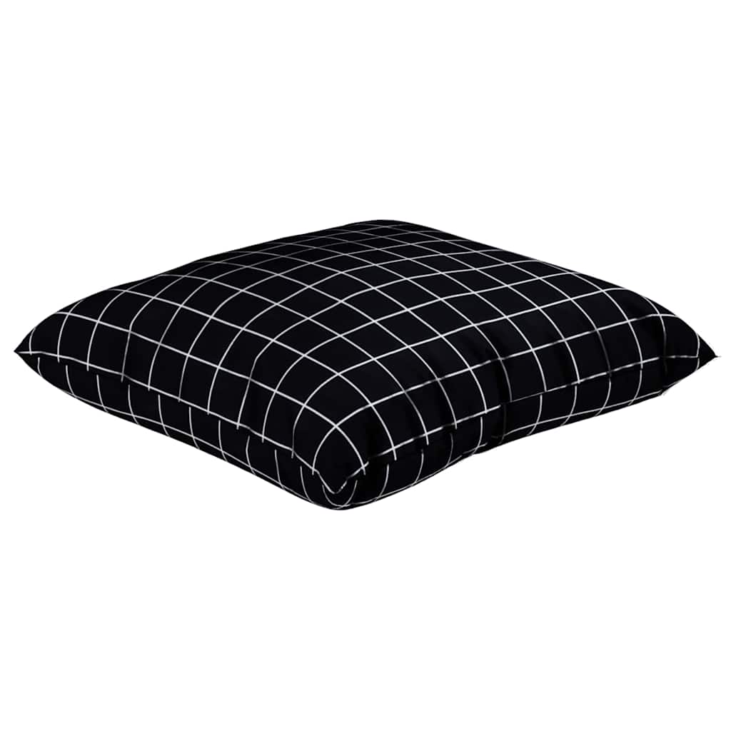 Jastučići za raspršenje Kockasto 4 pcs Crna Karirana 60 x 60 cm
