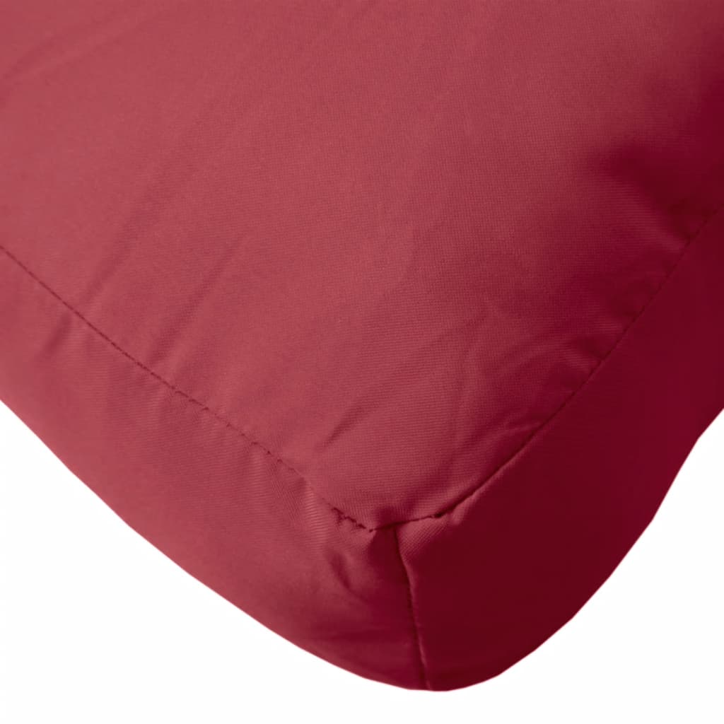 Jastuk za palete crvena boja vina 60 x 60 x 12 cm od tkanine