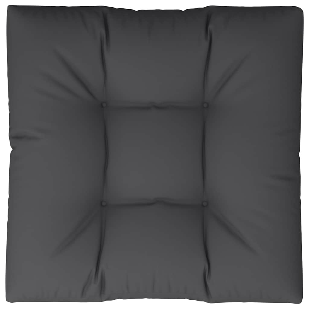 Jastuk za palete crni 70 x 70 x 12 cm od tkanine