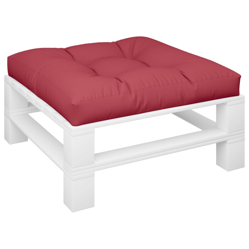 Jastuk za palete crvena boja vina 80 x 80 x 12 cm od tkanine