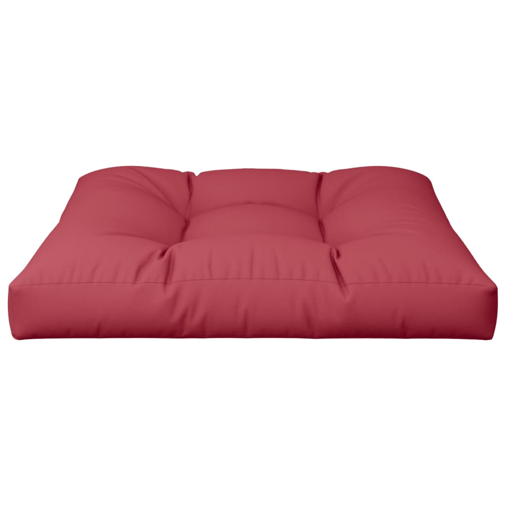 Jastuk za palete crvena boja vina 80 x 80 x 12 cm od tkanine