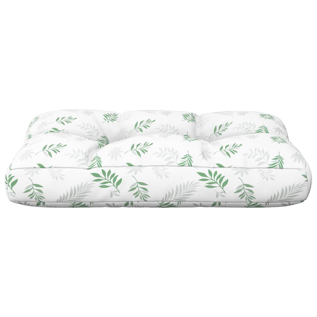 Jastuk za palete s uzorkom lišća 50 x 40 x 12 cm od tkanine