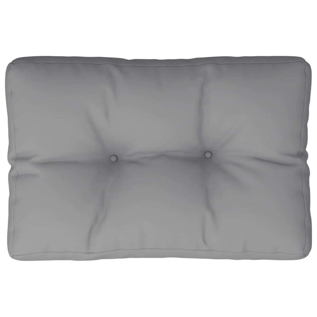 Jastuk za palete sivi 60 x 40 x 12 cm od tkanine