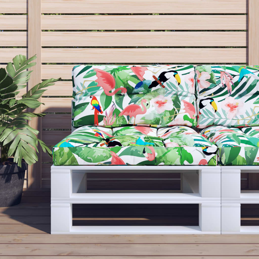 Jastuk za palete višebojni 70 x 40 x 12 cm od tkanine