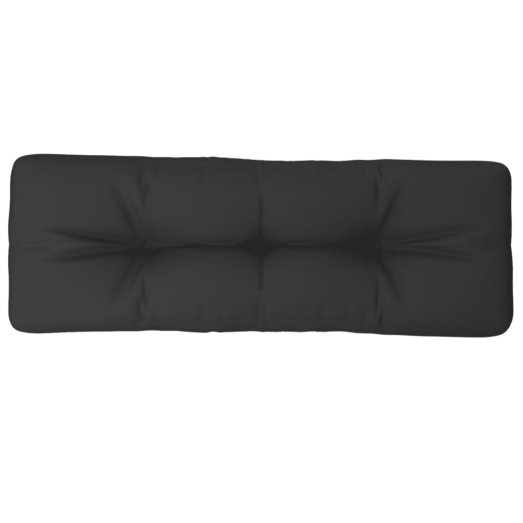Jastuk za palete crni 120 x 40 x 12 cm od tkanine