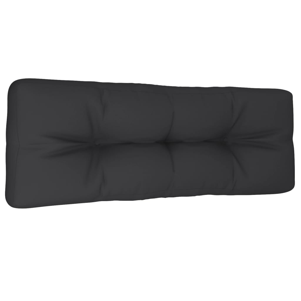 Jastuk za palete crni 120 x 40 x 12 cm od tkanine