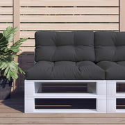 Jastuci za palete 2 kom crni od tkanine Crna 70 x 70 x 12 cm