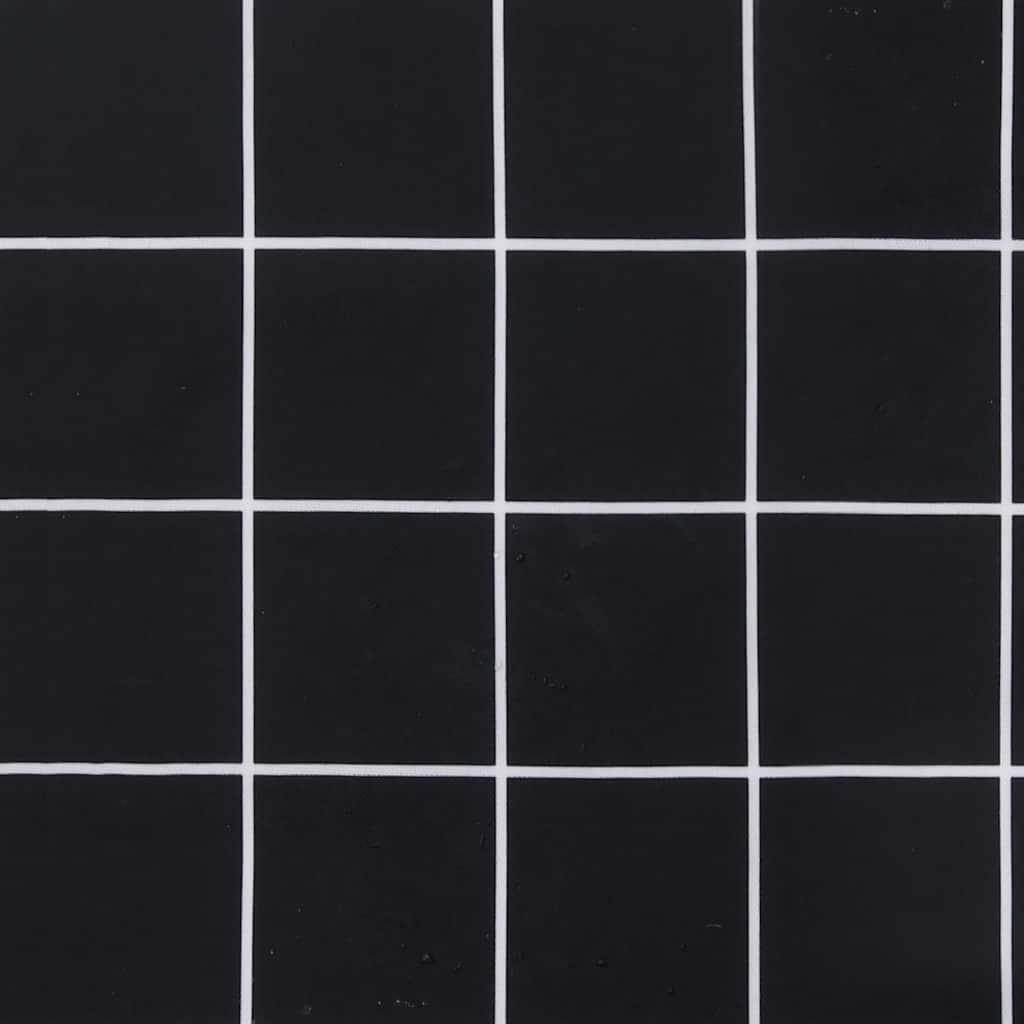 Jastuci za vrtne stolice 6 kom crni karirani 40x40x4 cm tkanina