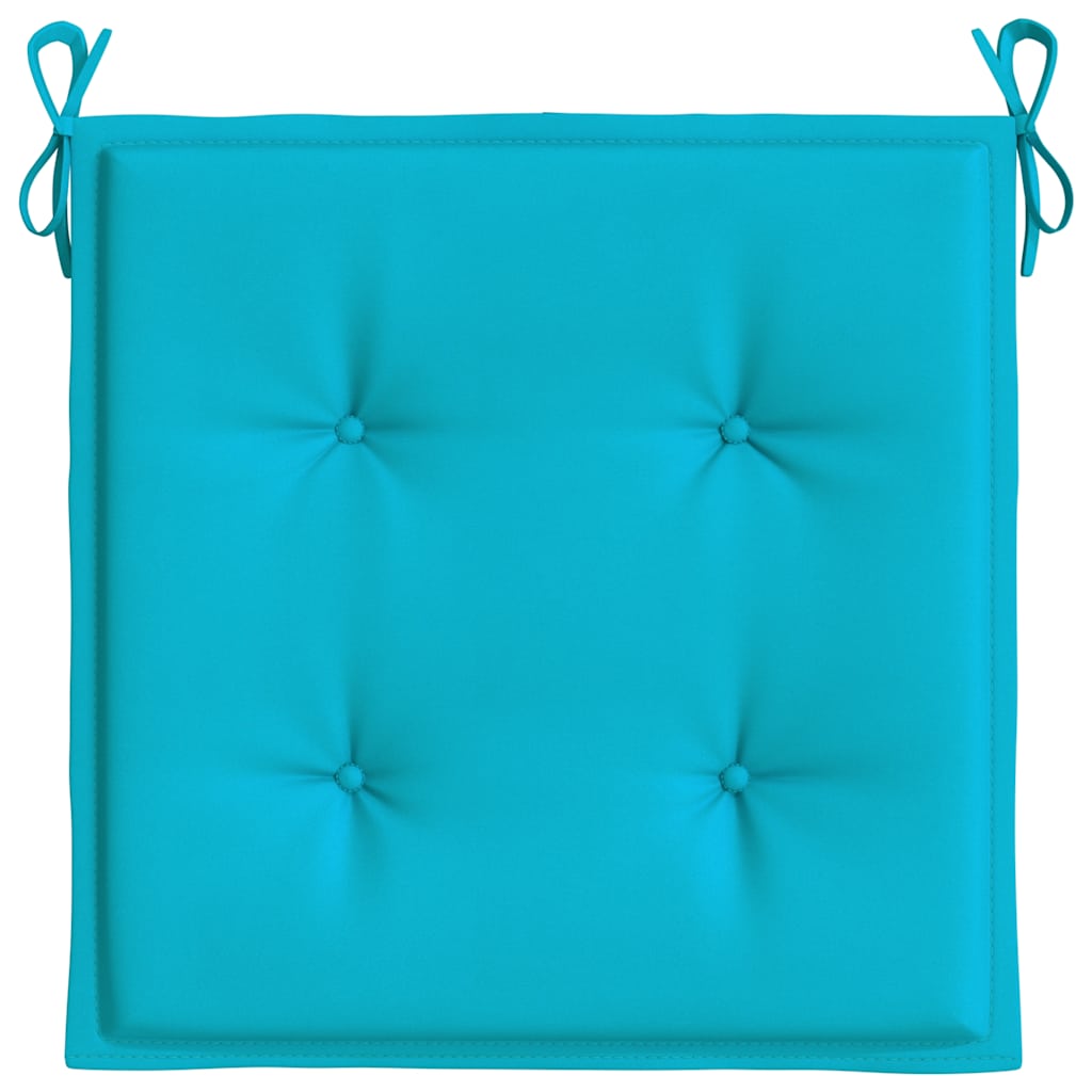 Jastuci za vrtne stolice 6 kom tirkizni 40x40x4 cm od tkanine