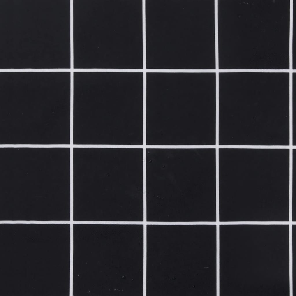 Jastuci za vrtne stolice 4 kom crni karirani 50x50x4 cm tkanina