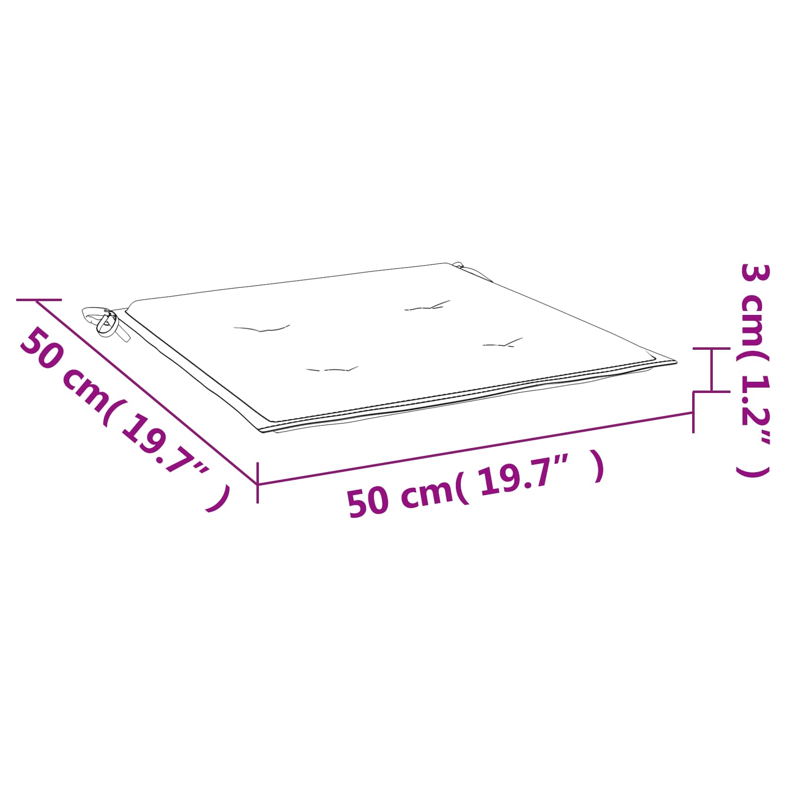Jastučići za stolice 6 pcs Šareni 50 x 50 x 4 cm Oxford tkanina