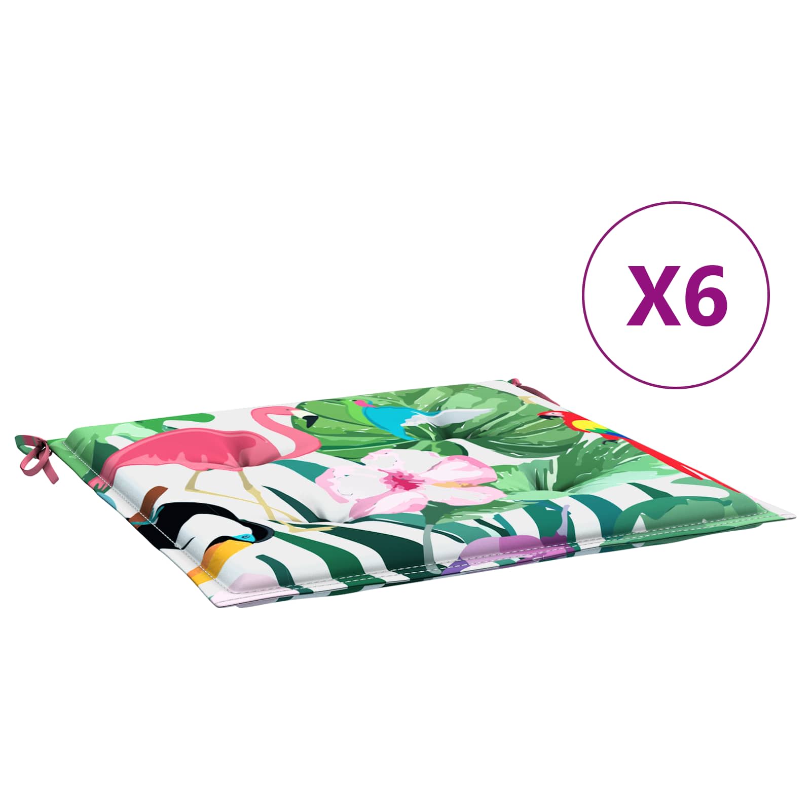Jastučići za stolice 6 pcs Šareni 50 x 50 x 4 cm Oxford tkanina