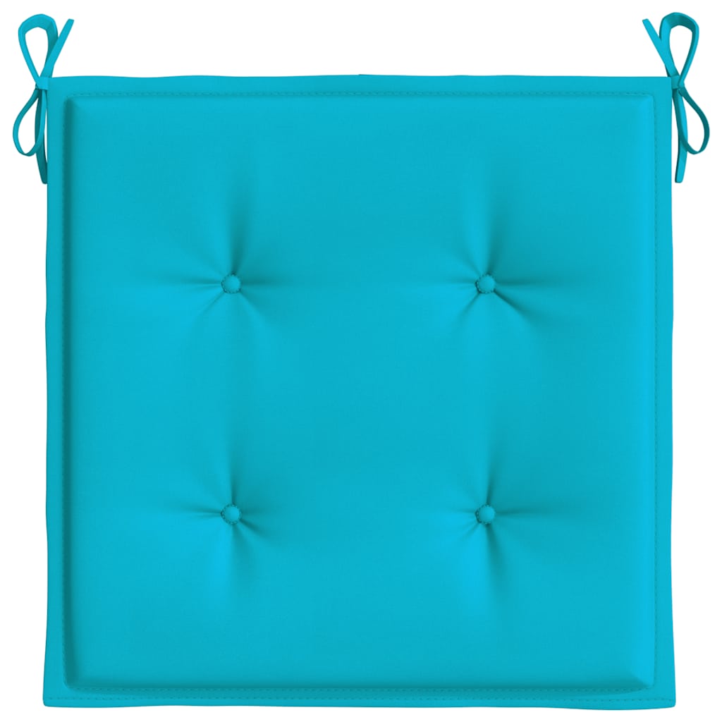 Jastuci za vrtne stolice 6 kom tirkizni 50x50x4 cm od tkanine