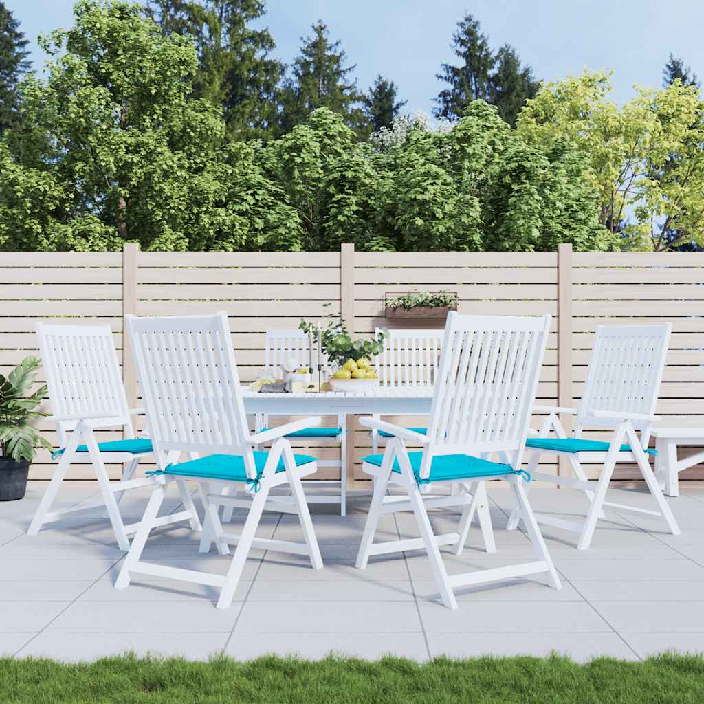 Jastuci za vrtne stolice 6 kom tirkizni 50x50x4 cm od tkanine