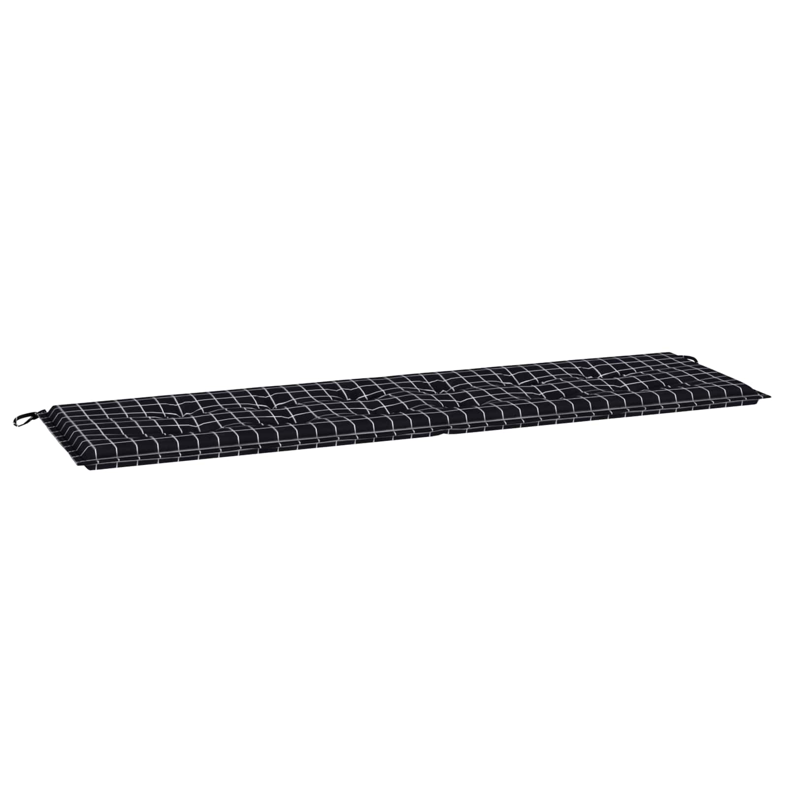 Jastučić za klupu Crna Karirana 150 x 50 x 3 cm Oxford tkanina