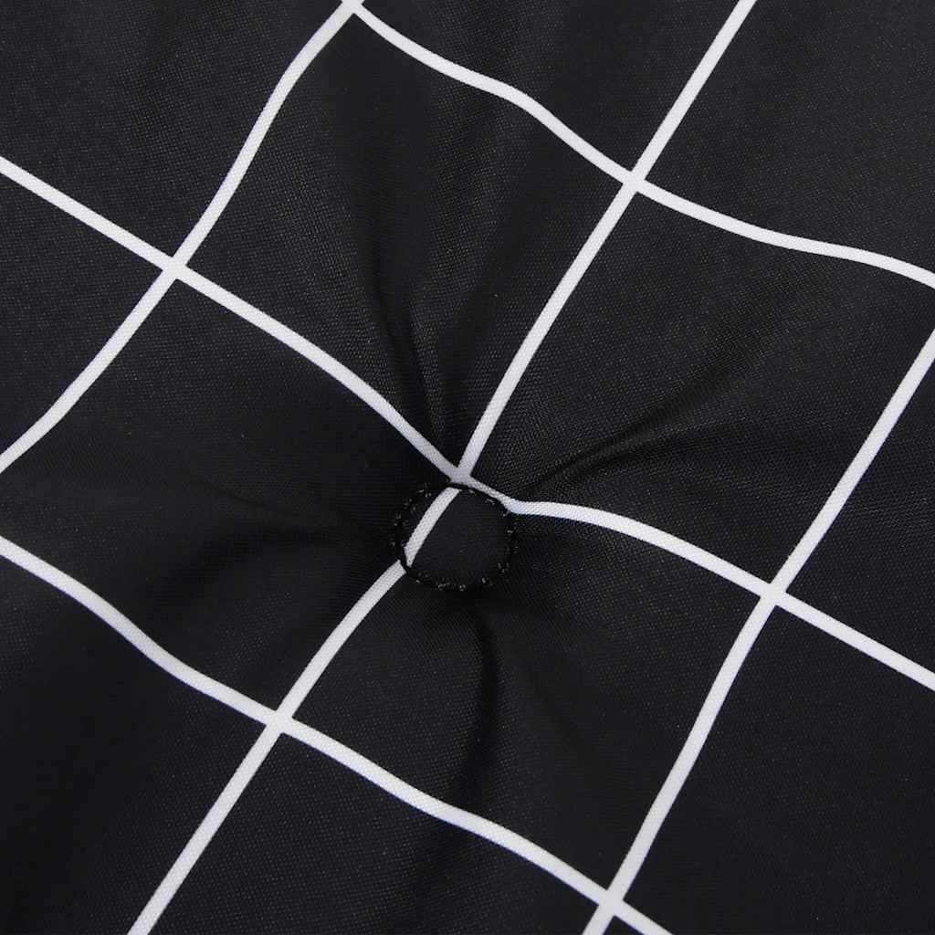Jastuk za vrtnu klupu crni karirani 200x50x4 cm od tkanine