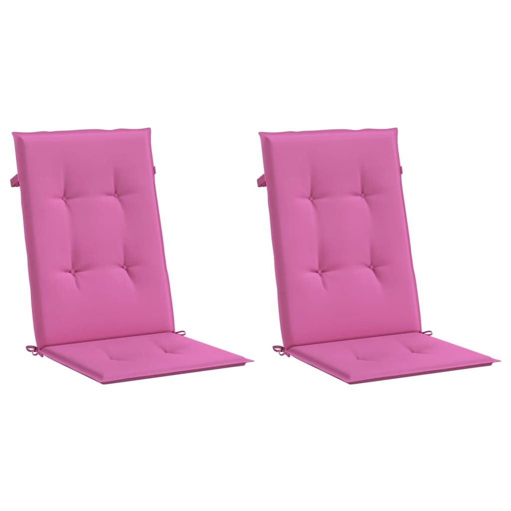 Vrtni jastuci za stolice 2 kom ružičasti 120x50x3 cm od tkanine