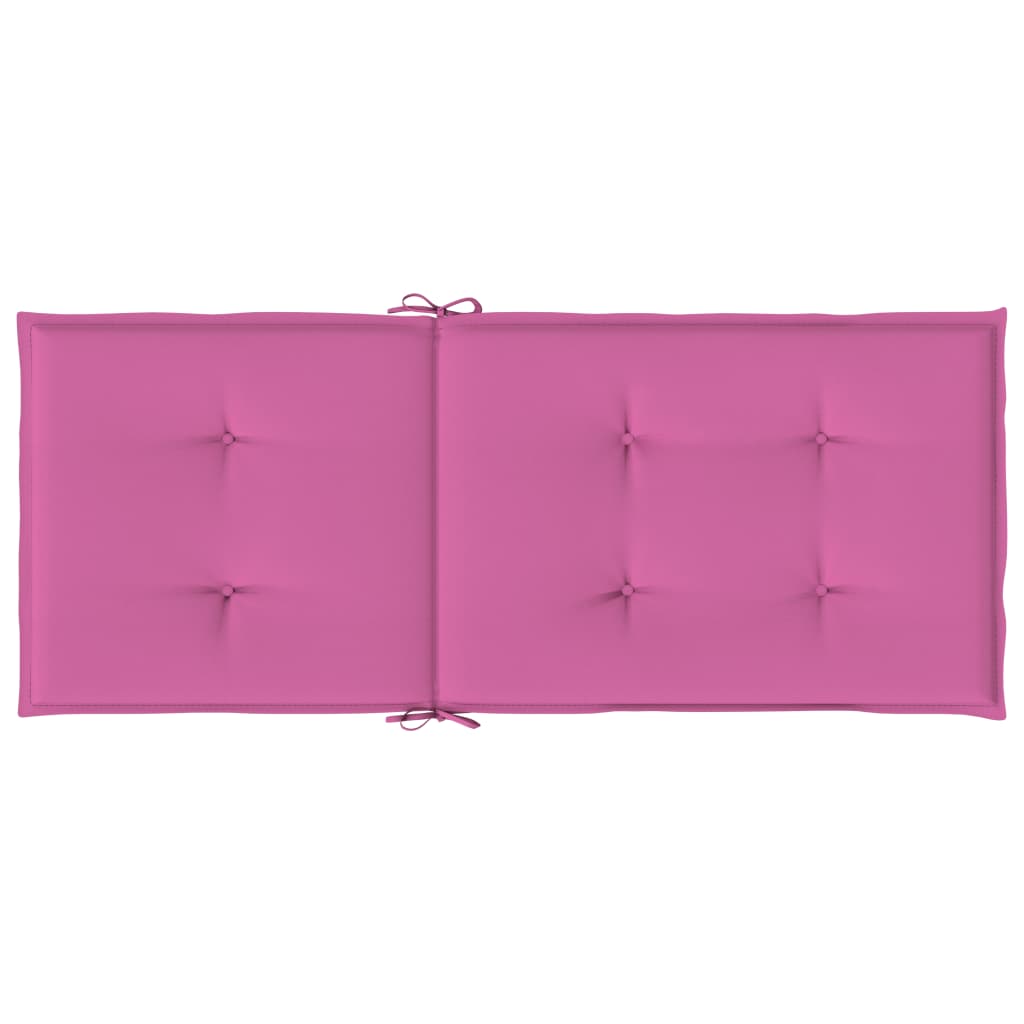 Vrtni jastuci za stolice 2 kom ružičasti 120x50x3 cm od tkanine