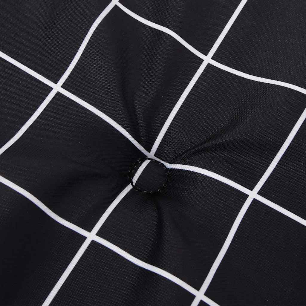Jastuk za ležaljku crni karirani od tkanine Oxford