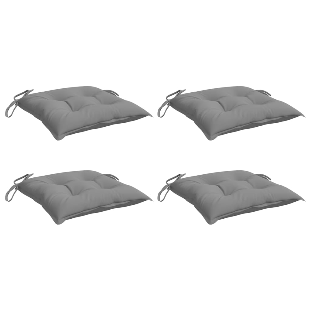 Jastuci za stolice 4 kom sivi 40 x 40 x 7 cm od tkanine Oxford